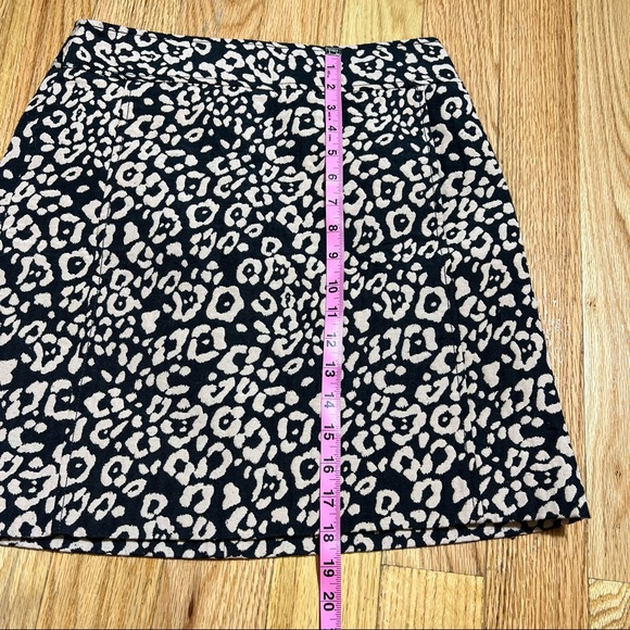LOFT Black & Tan Cheetah Print Pencil Mini Skirt - Picture 9 of 10